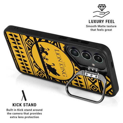Disney The Lion King Simba Timon and Pumba Tribal Print Galaxy S24 FE Kickstand Case